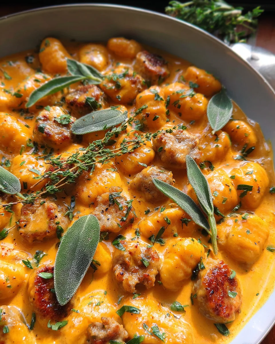 Creamy Butternut Squash Gnocchi with Sausage, Thyme, and Sage 21 Creamy
