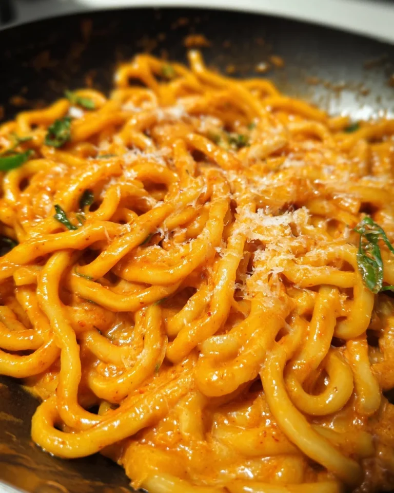 Creamy Gochujang Udon Noodles