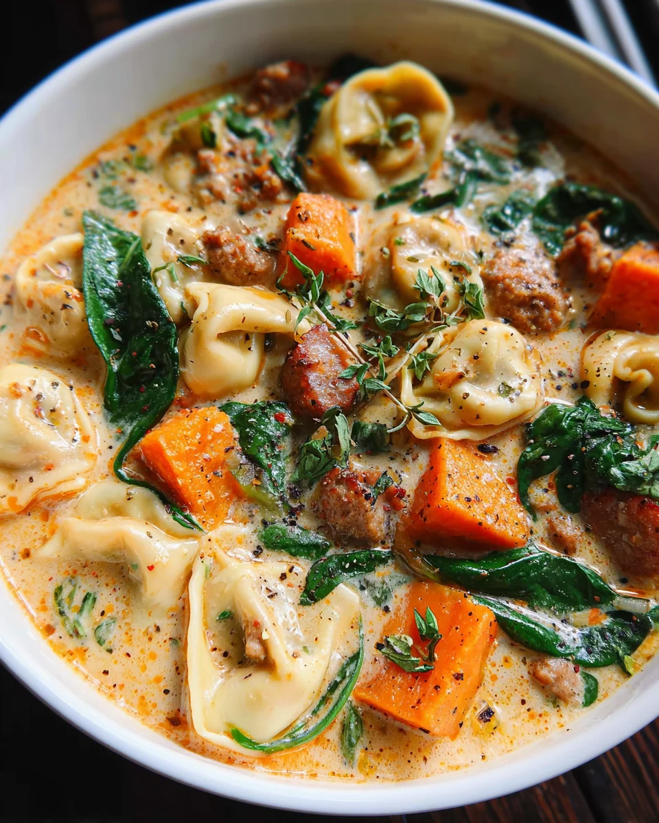 Creamy Sausage Tortellini Soup 24 Creamy