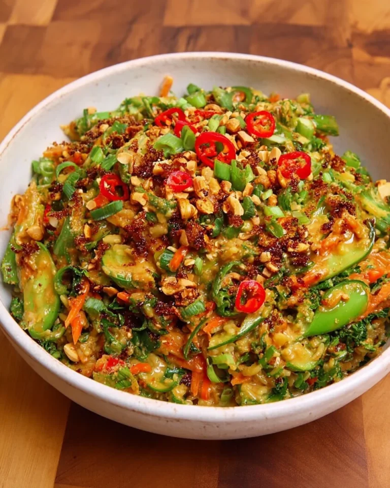Crispy Rice Salad with Peanut-Chili Dressing