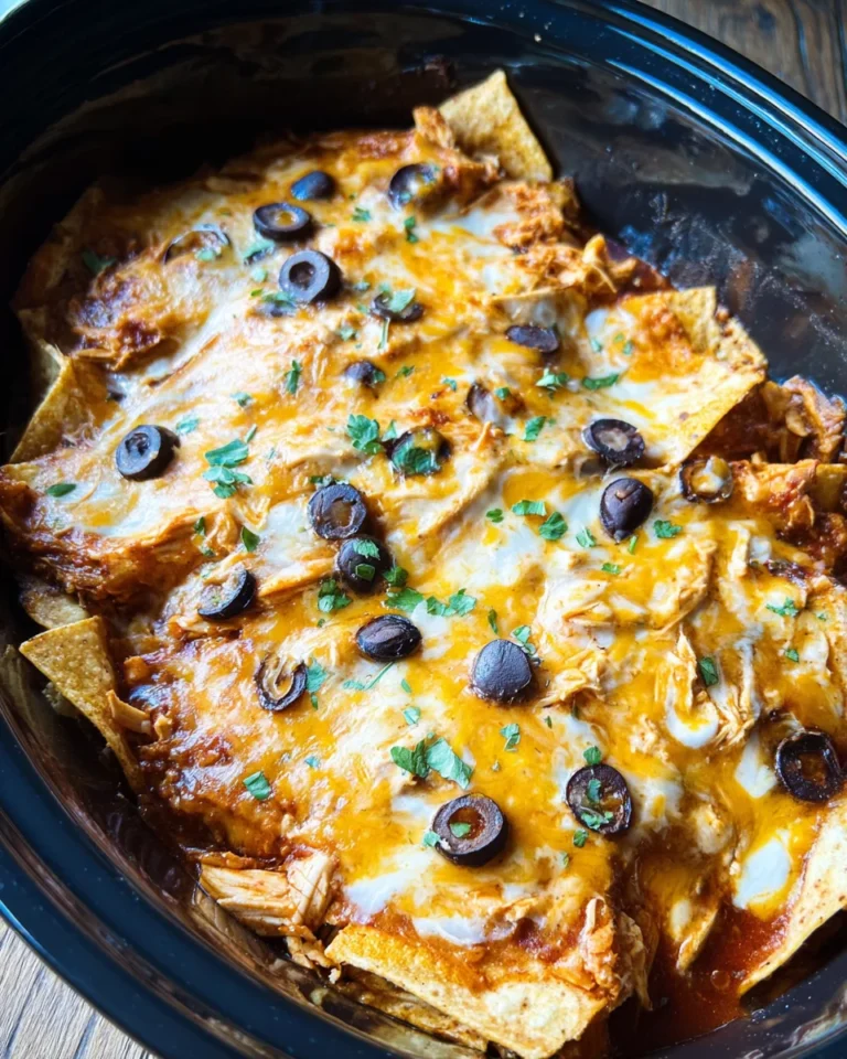 Crockpot Chicken Enchiladas Casserole