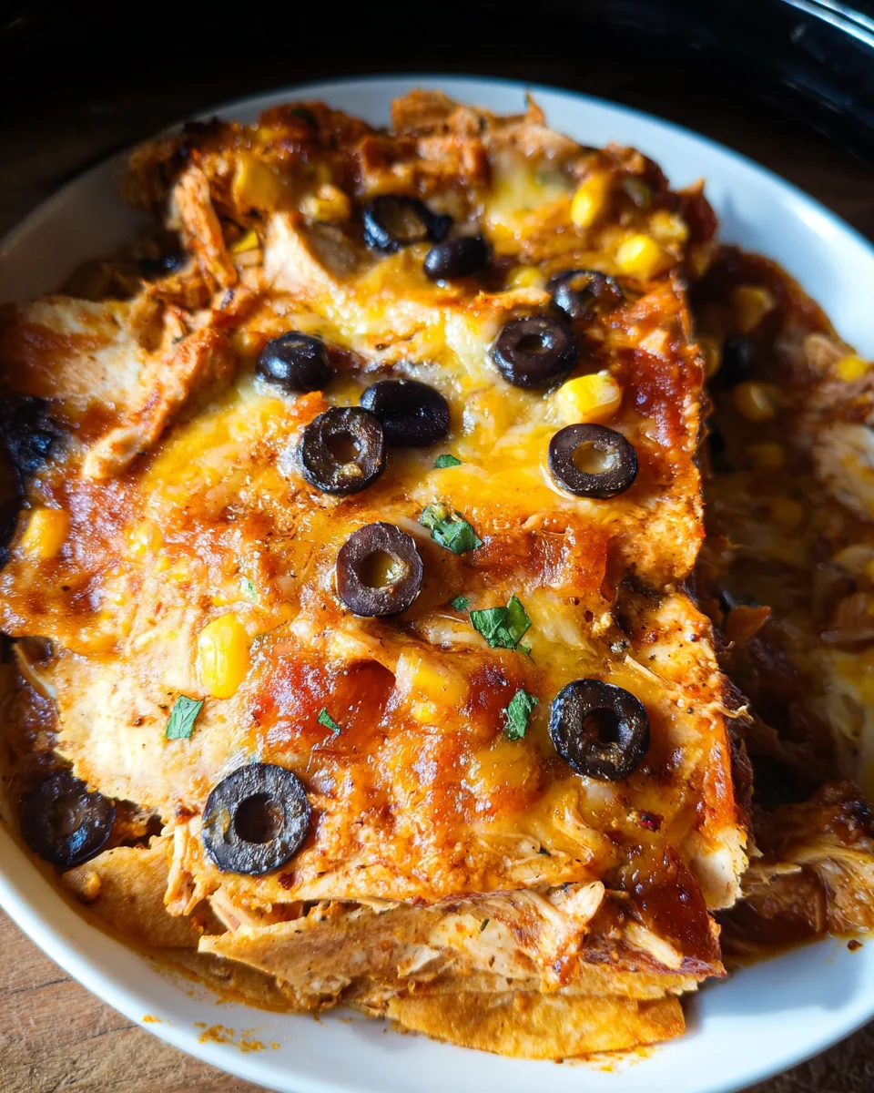 Crockpot Chicken Enchiladas Casserole 18 Crockpot