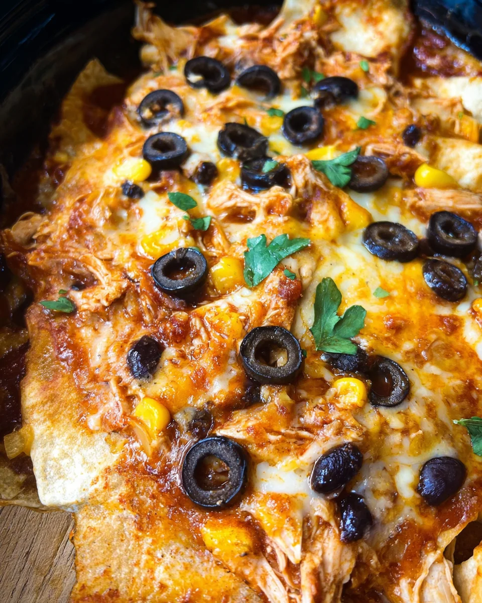 Crockpot Chicken Enchiladas Casserole 19 Crockpot
