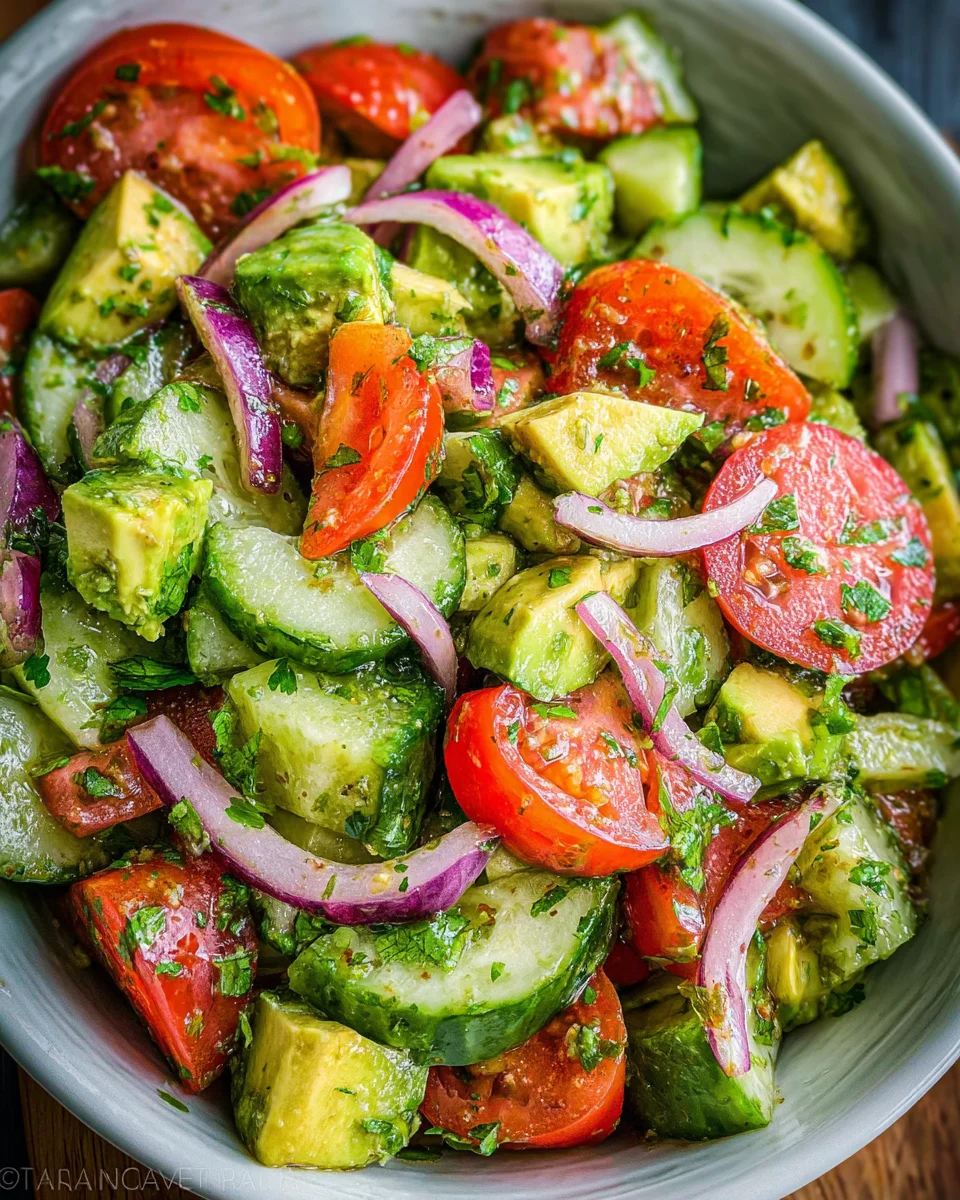 Cucumber Tomato Avocado Salad 19 Cucumber
