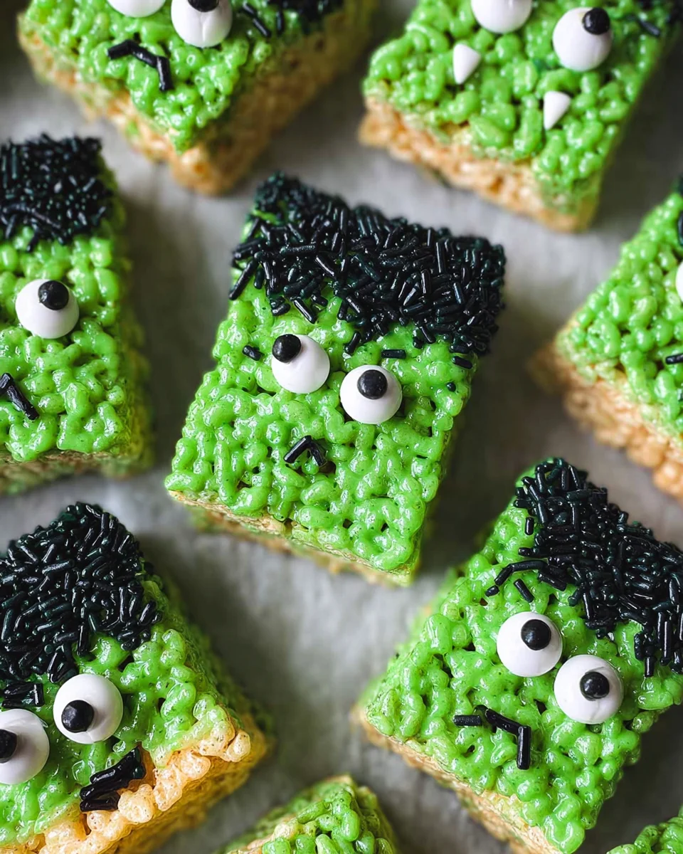 Frankenstein Halloween Rice Krispie Treats 20 Frankenstein