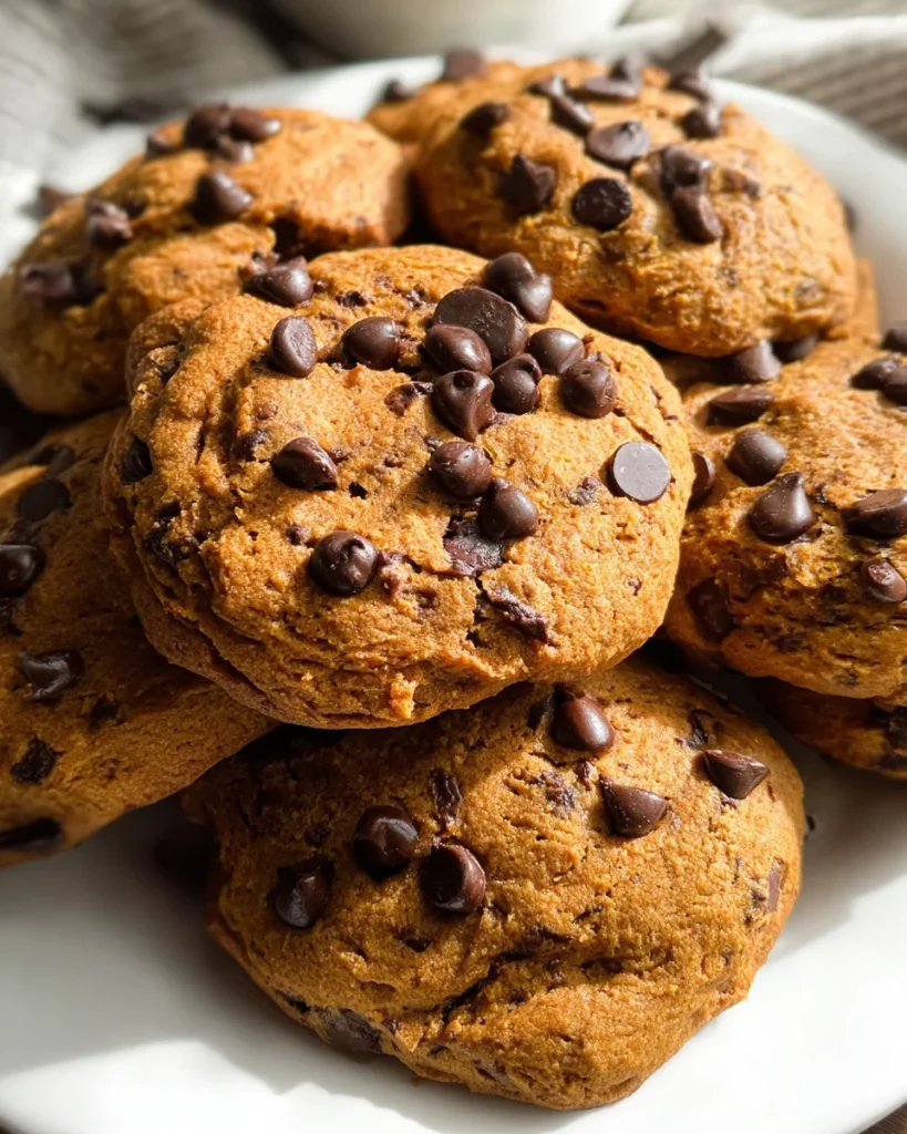 Healthy Pumpkin Chocolate Chip Cookies