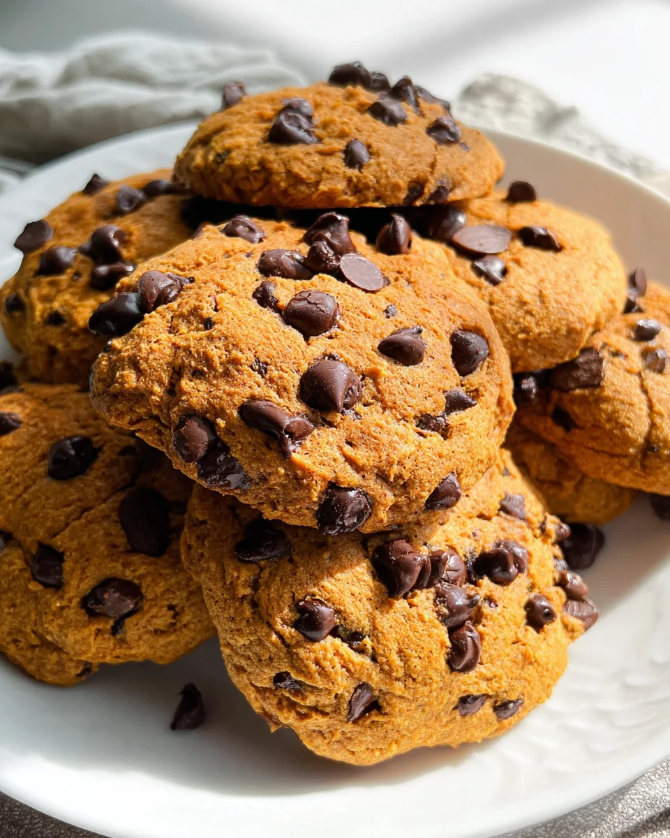 Healthy Pumpkin Chocolate Chip Cookies 24 Healthy