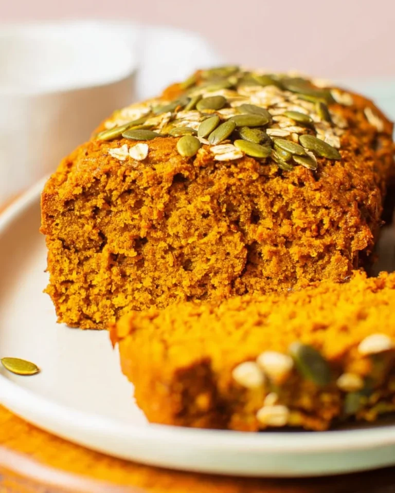 Healthy Pumpkin Oat Bread