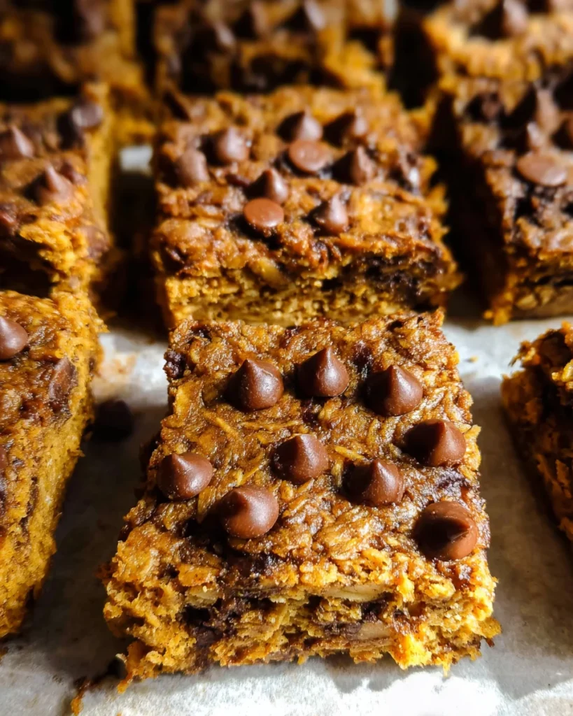 Healthy Pumpkin Oatmeal Bars