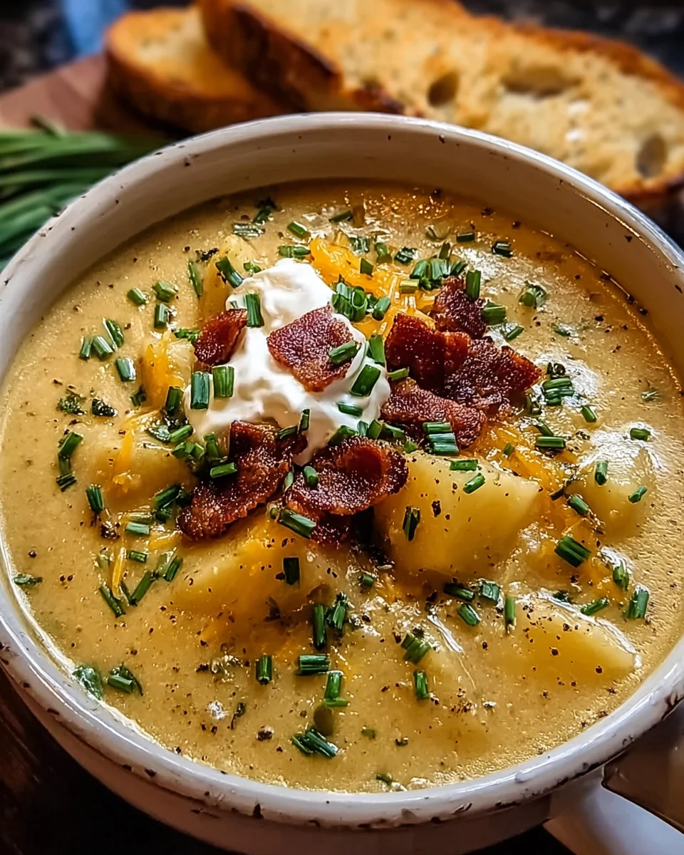 Hearty Cheddar Garlic Herb Potato Soup Recipe 23 Hearty