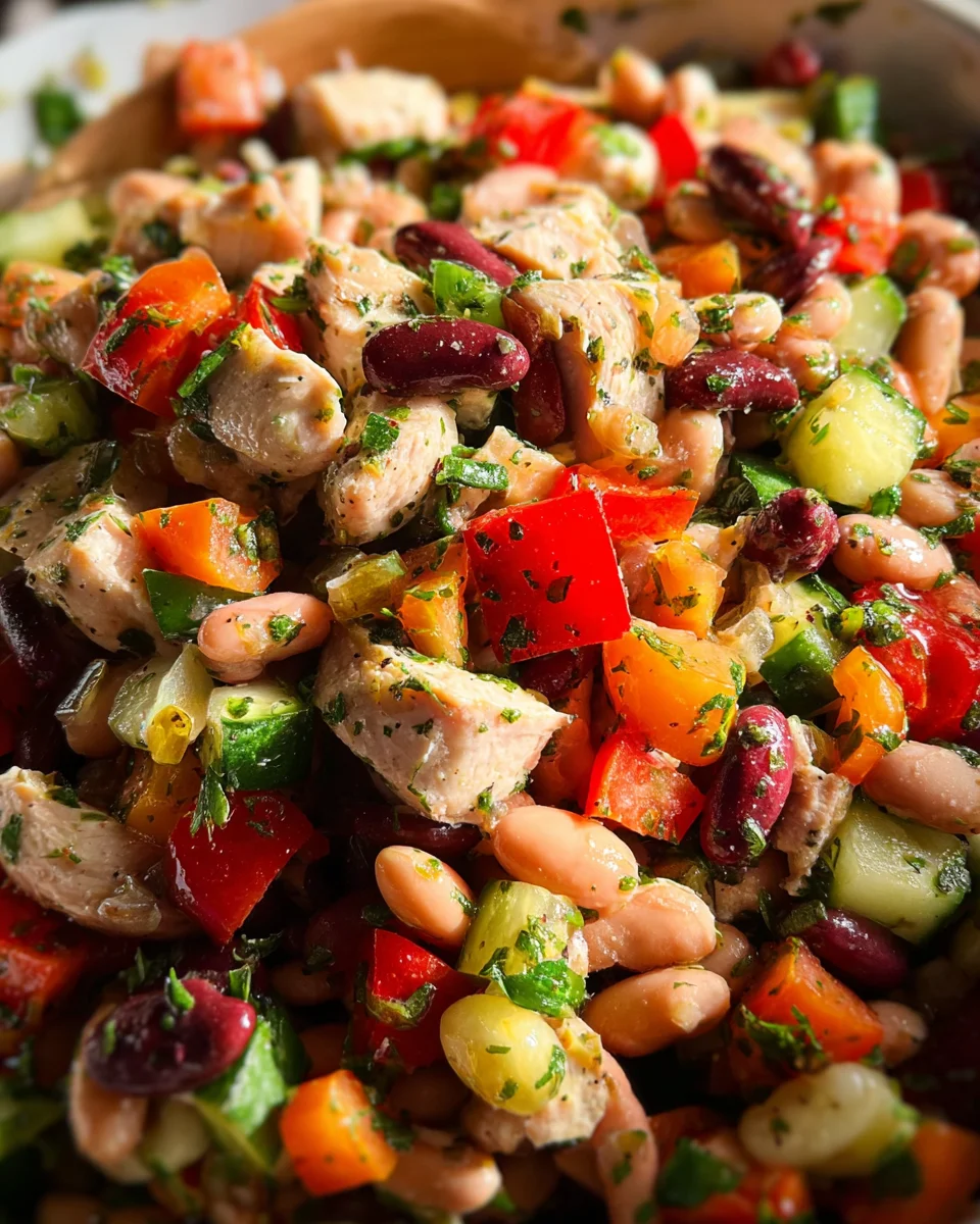 High-Protein Dense Bean Salad with Chicken 21 High-Protein