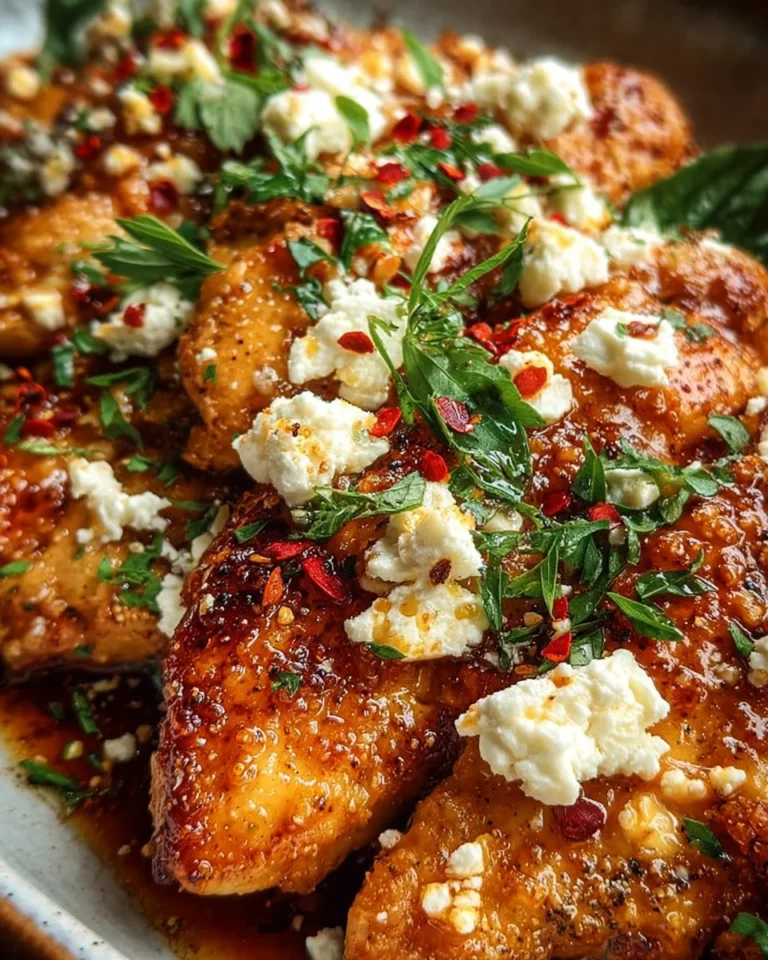 Hot Honey Feta Chicken Dish