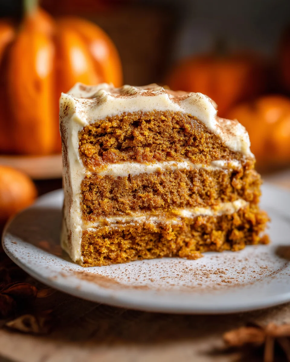 Pumpkin Cake with Cinnamon Cream Cheese Frosting 29 Pumpkin