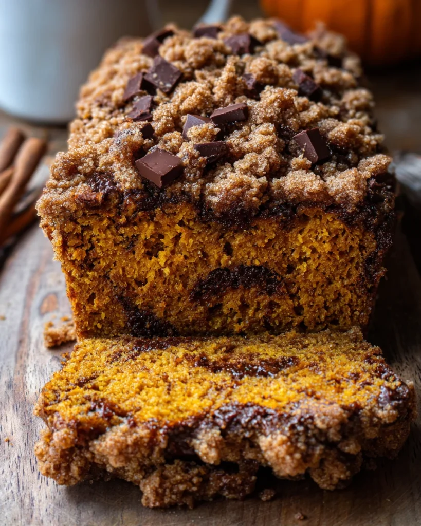 Pumpkin Chocolate Chip Streusel Bread