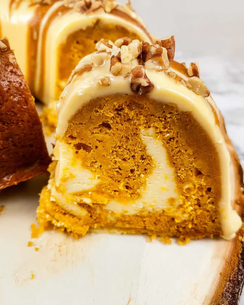 Pumpkin Cream Cheese Swirl Cake