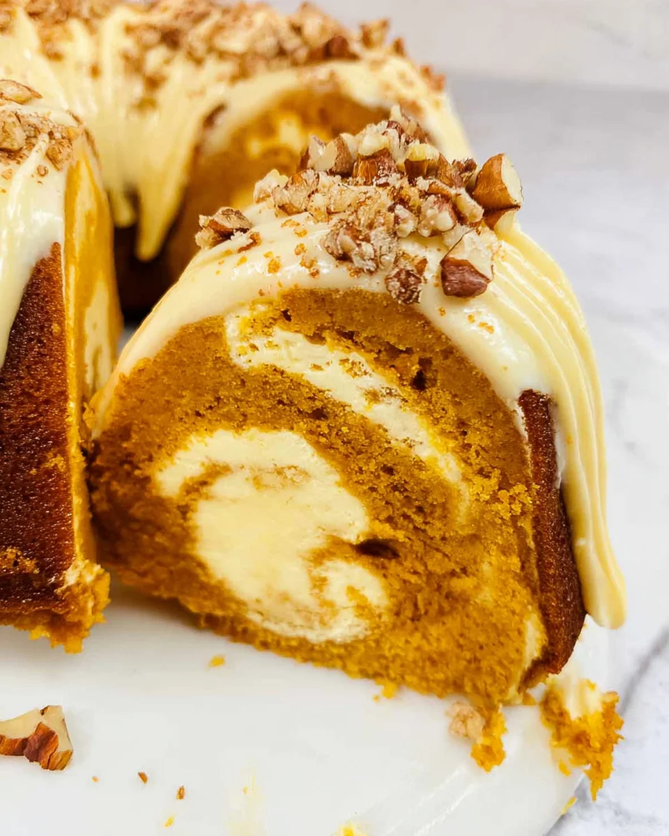 Pumpkin Cream Cheese Swirl Cake 27 Pumpkin