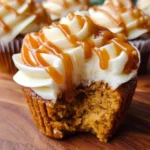 Pumpkin Cupcakes with Salted Caramel Cream Cheese Frosting 22 Pumpkin Cupcakes with Salted Caramel Cream Cheese Frosting
