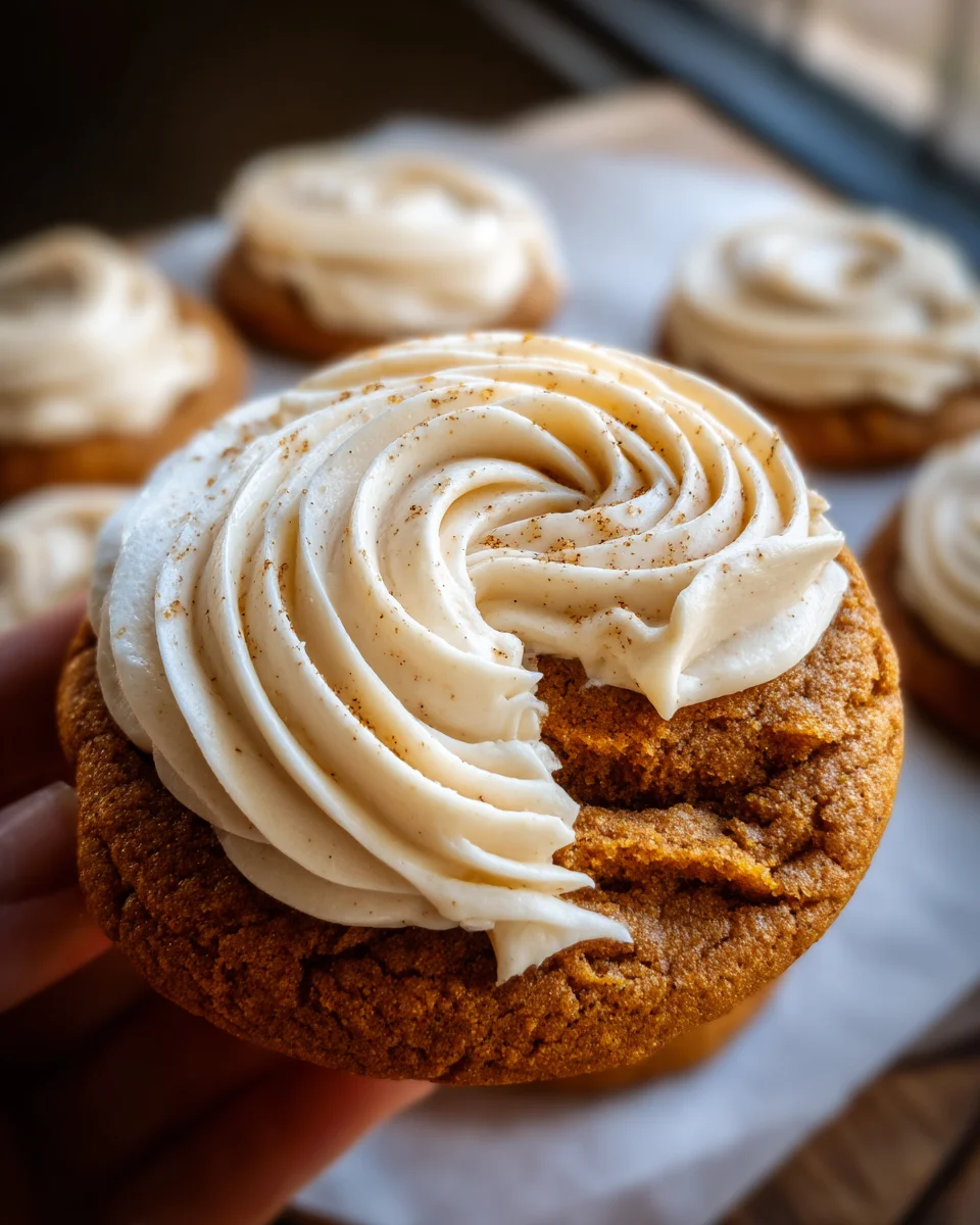Pumpkin Sugar Cookies with Cream Cheese Frosting 32 Pumpkin