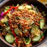Quick Crispy Rice Salad with Peanut Sesame Dressing 20 Quick Crispy Rice Salad with Peanut Sesame Dressing