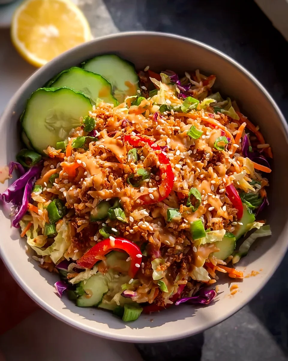 Quick Crispy Rice Salad with Peanut Sesame Dressing 18 Quick