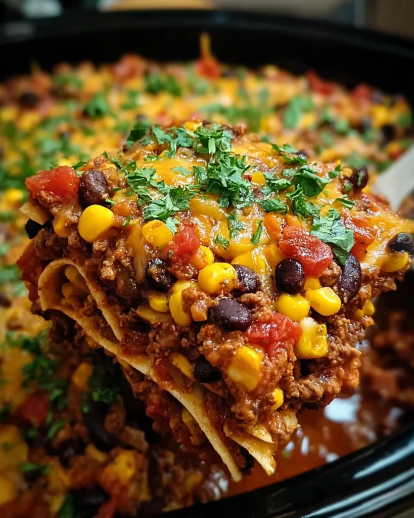 Slow Cooker Taco Casserole