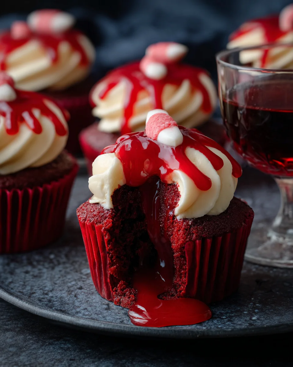 Vampire Bite Halloween Cupcakes 36 Vampire