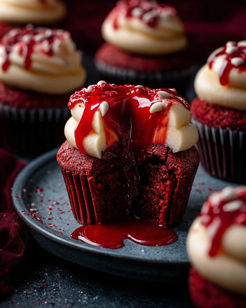 Vampire Bite Halloween Cupcakes 37 Vampire