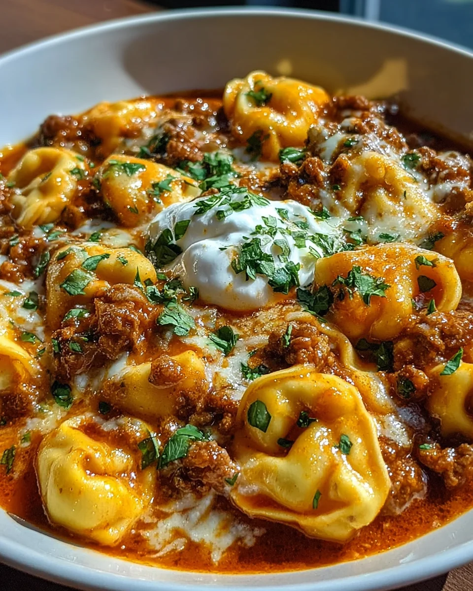 Cheesy Beef Enchilada Tortellini 27 Cheesy