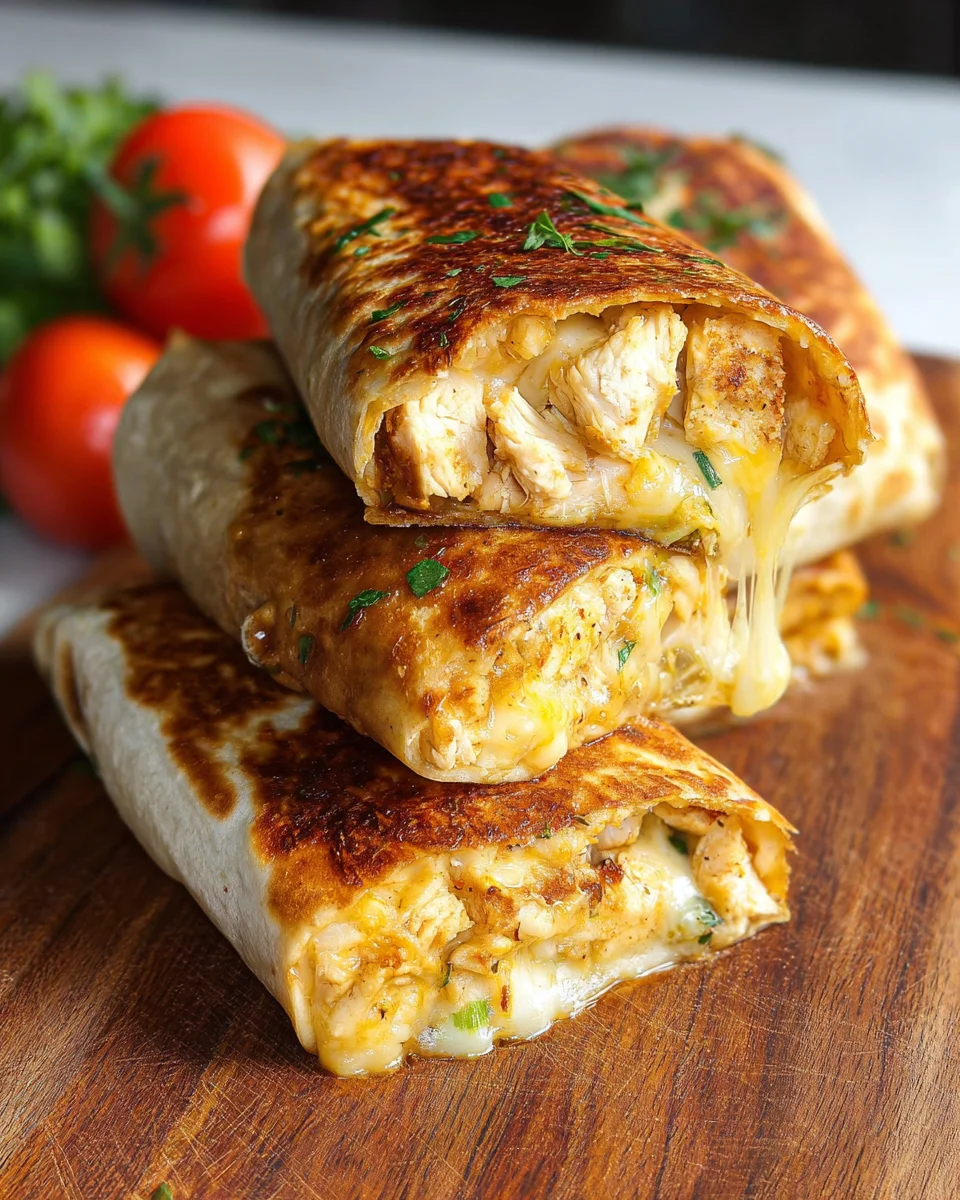 Cheesy Garlic Chicken Wraps 20 Cheesy Garlic Chicken Wraps