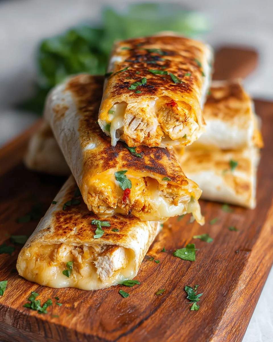 Cheesy Garlic Chicken Wraps 17 Cheesy