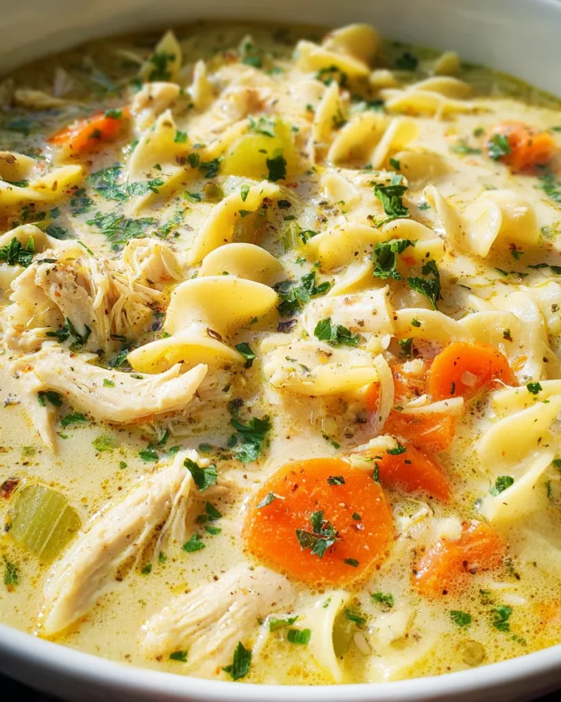 Creamy Chicken Noodle Soup Recipe