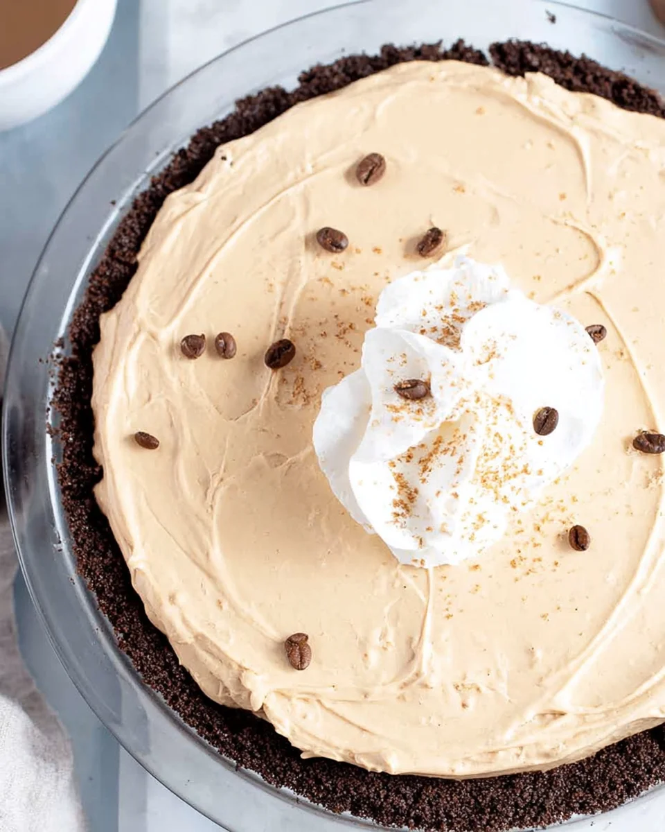 Creamy Coffee Pie Recipe (No Bake, 6 Ingredients) 15 Creamy