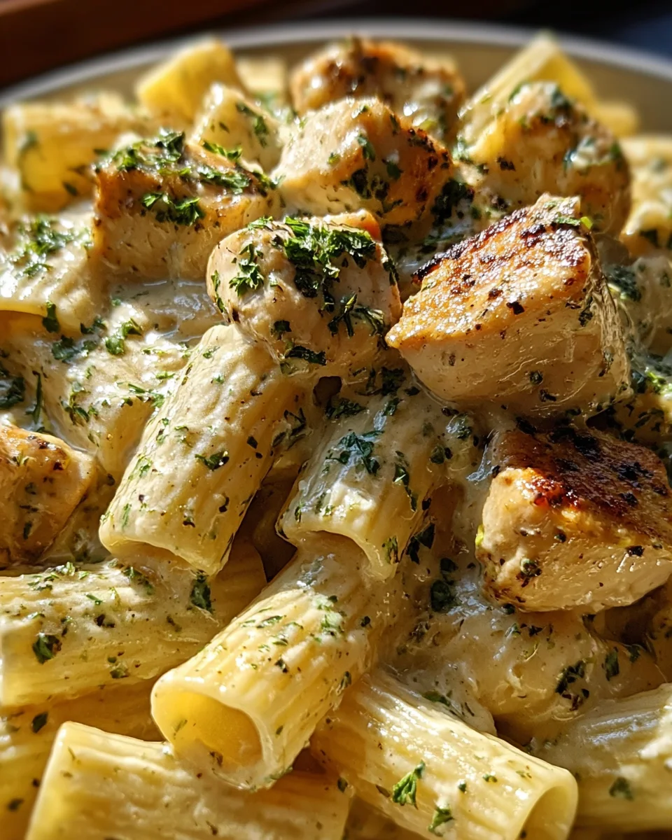 Creamy Garlic Butter Chicken and Rigatoni in Parmesan Sauce 22 Creamy