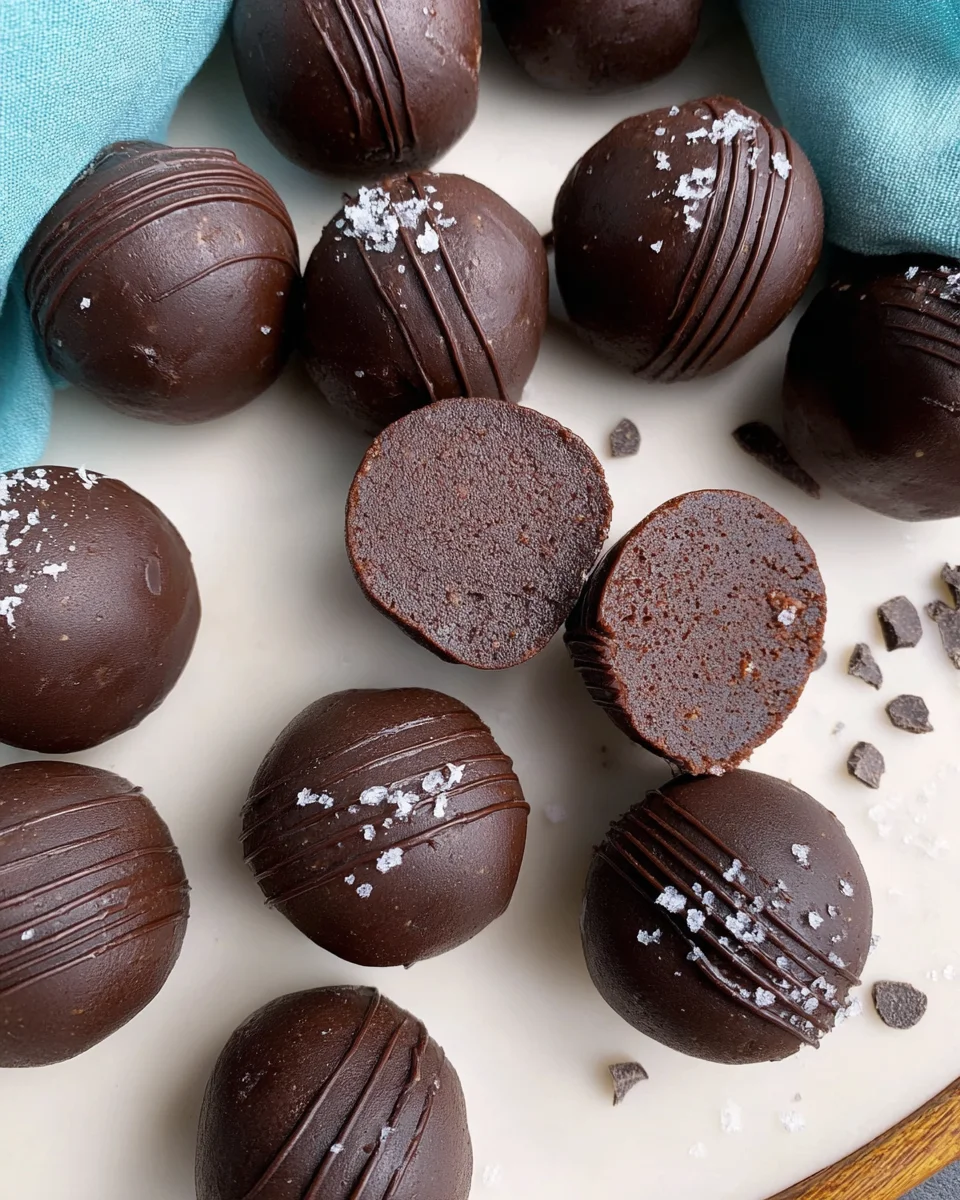 Dark Chocolate Protein Balls (No Bake, Low Carb) 21 Dark