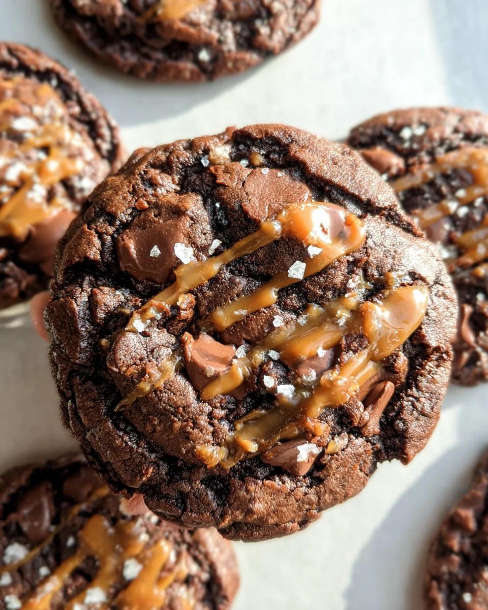 Double Chocolate Salted Caramel Cookies 27 Double