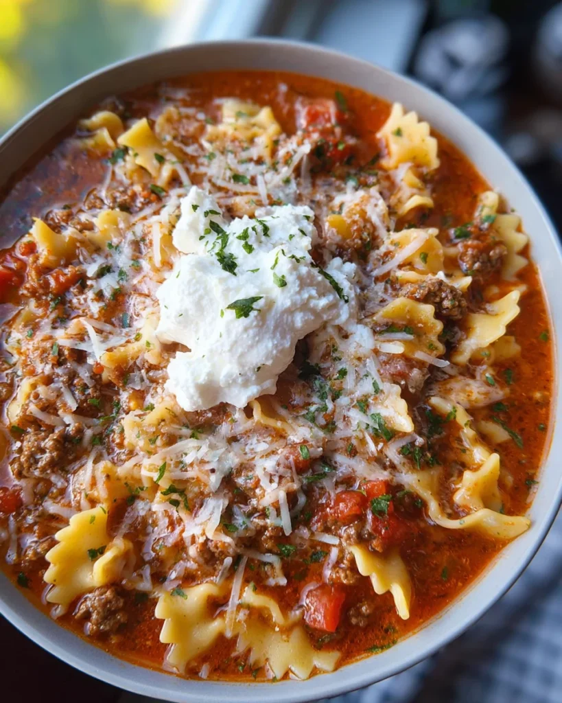 Easy Lasagna Soup Recipe