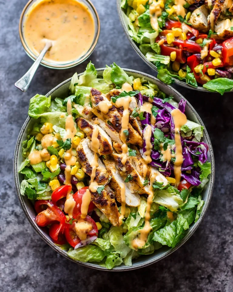 Fiesta Ranch Salad with Salsa Verde Chicken