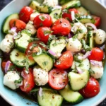 Fresh Cucumber Caprese Salad 22 Fresh Cucumber Caprese Salad