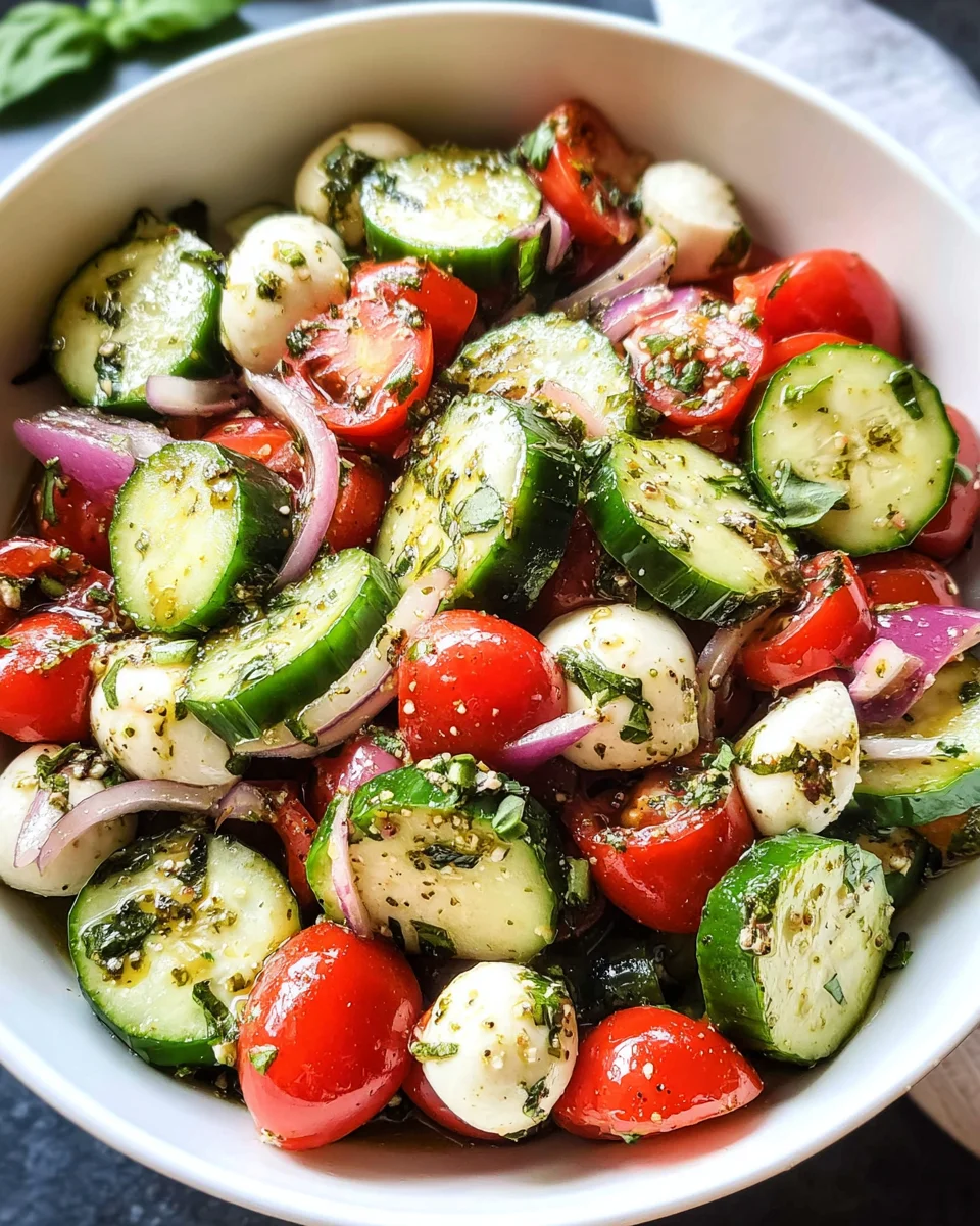Fresh Cucumber Caprese Salad 20 Fresh