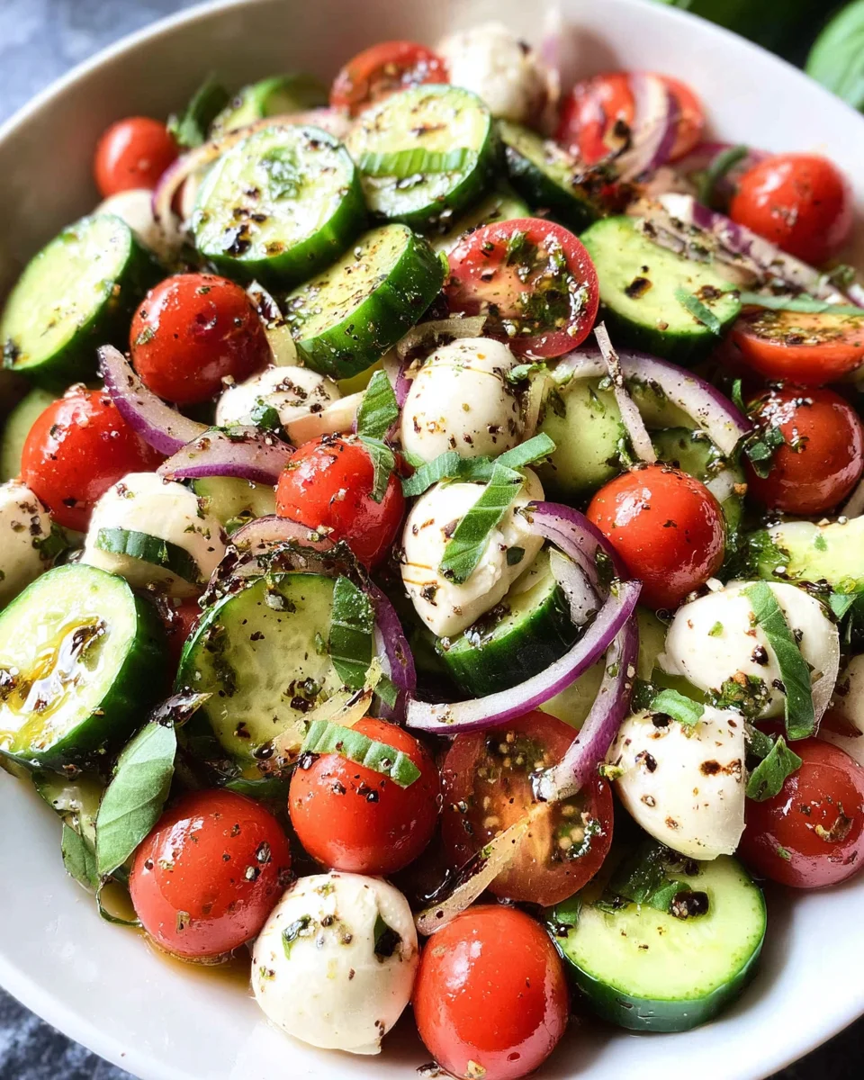 Fresh Cucumber Caprese Salad 21 Fresh