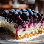 Lemon Blueberry Shortbread Mousse Cake