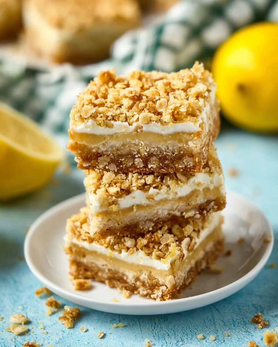 Lemon Oatmeal Crumble Bars