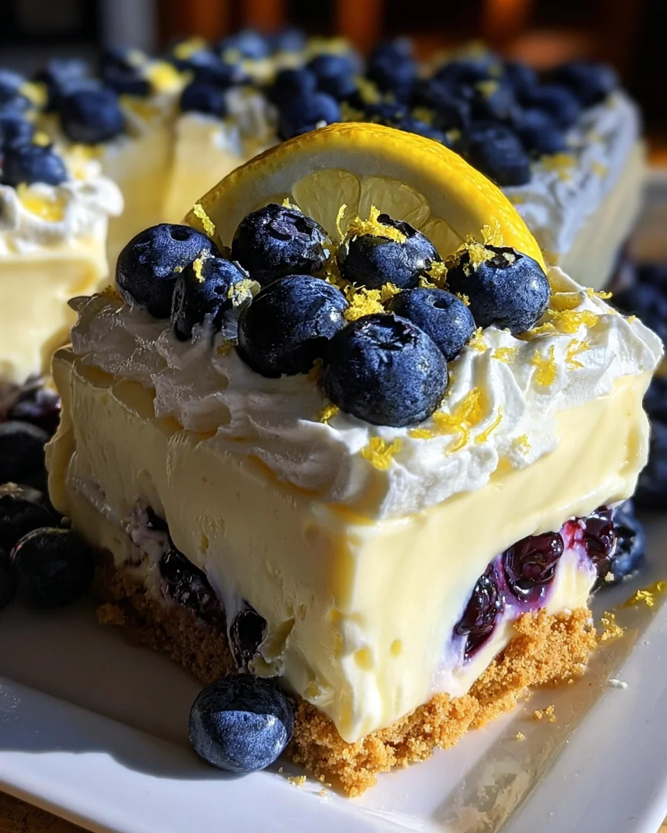 No-Bake Lemon Dazzling Blueberry Cream Cake 20 No-Bake