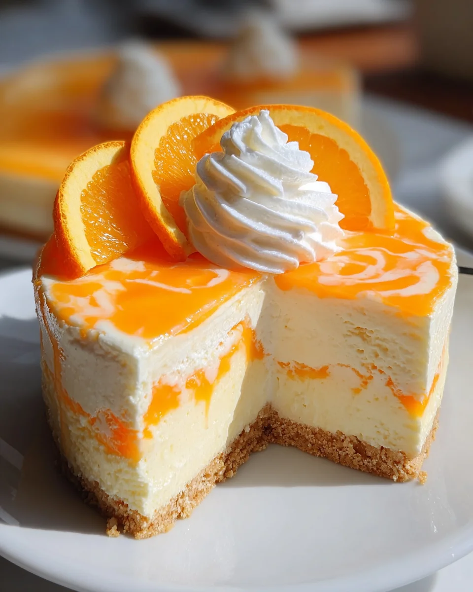 No-Bake Orange Creamsicle Cheesecake