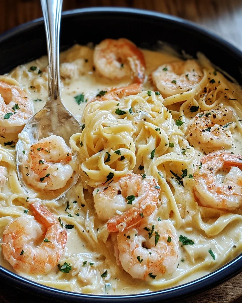 One Pot Shrimp and Crab Alfredo