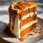 Pumpkin Cake with Cream Cheese Frosting and Salted Caramel Drizzle 35 Pumpkin Cake with Cream Cheese Frosting and Salted Caramel Drizzle