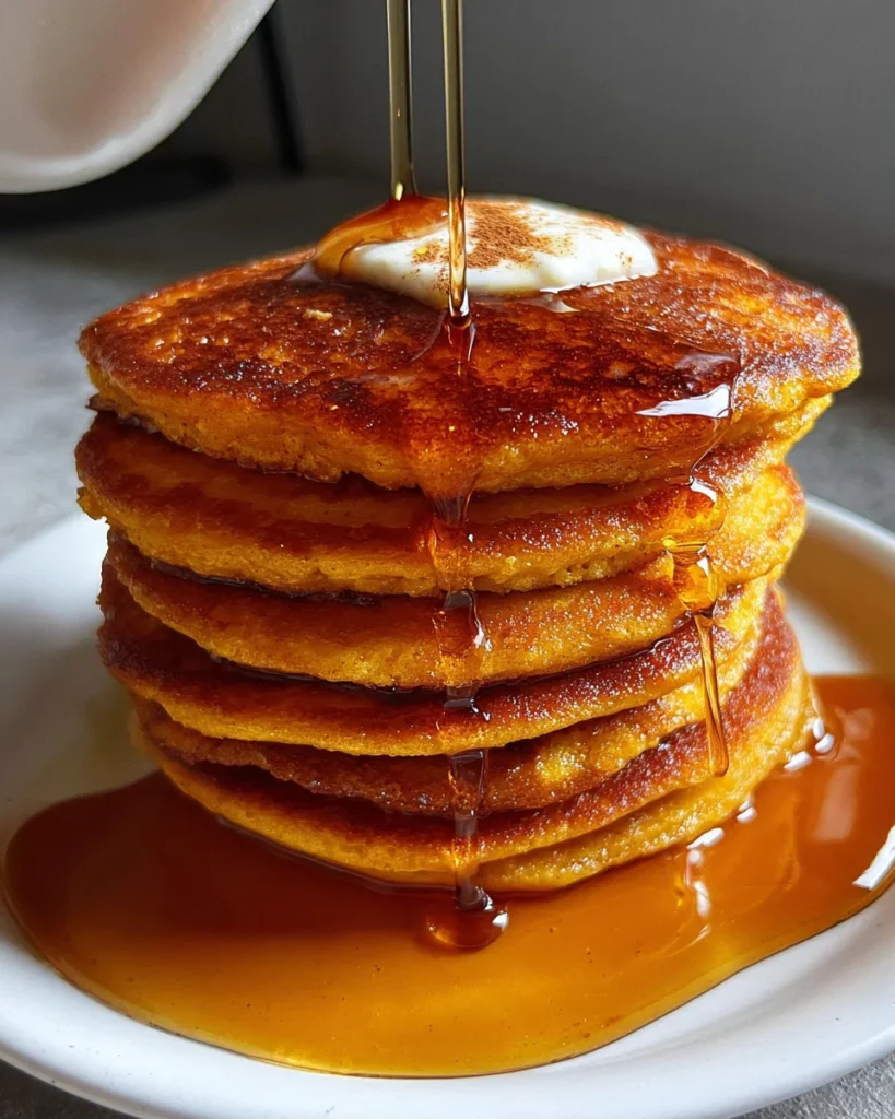 Pumpkin Cottage Cheese Pancakes