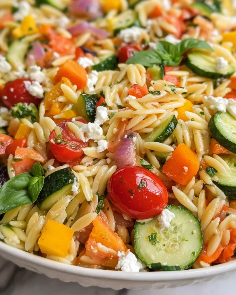 Rainbow Orzo Salad