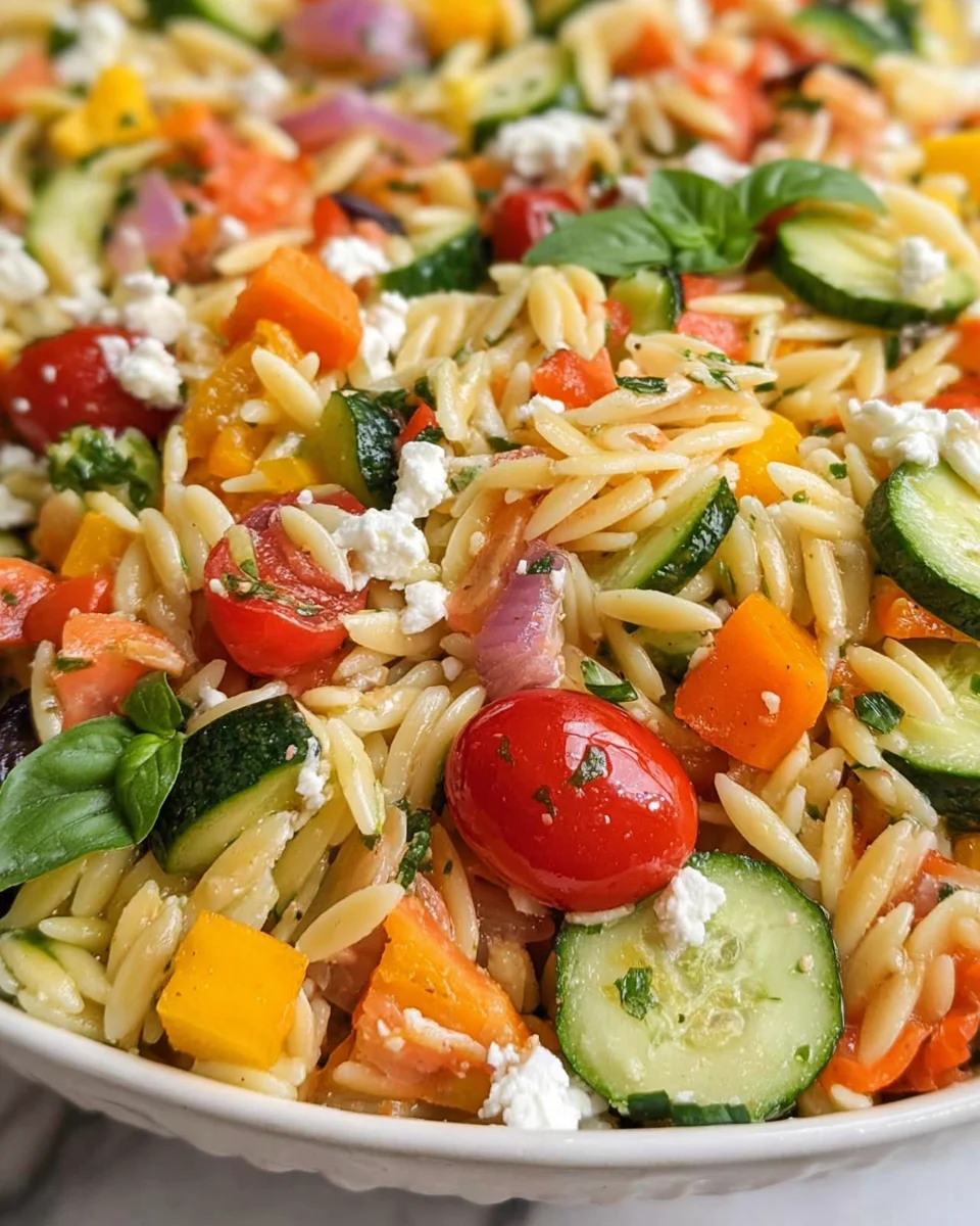Rainbow Orzo Salad