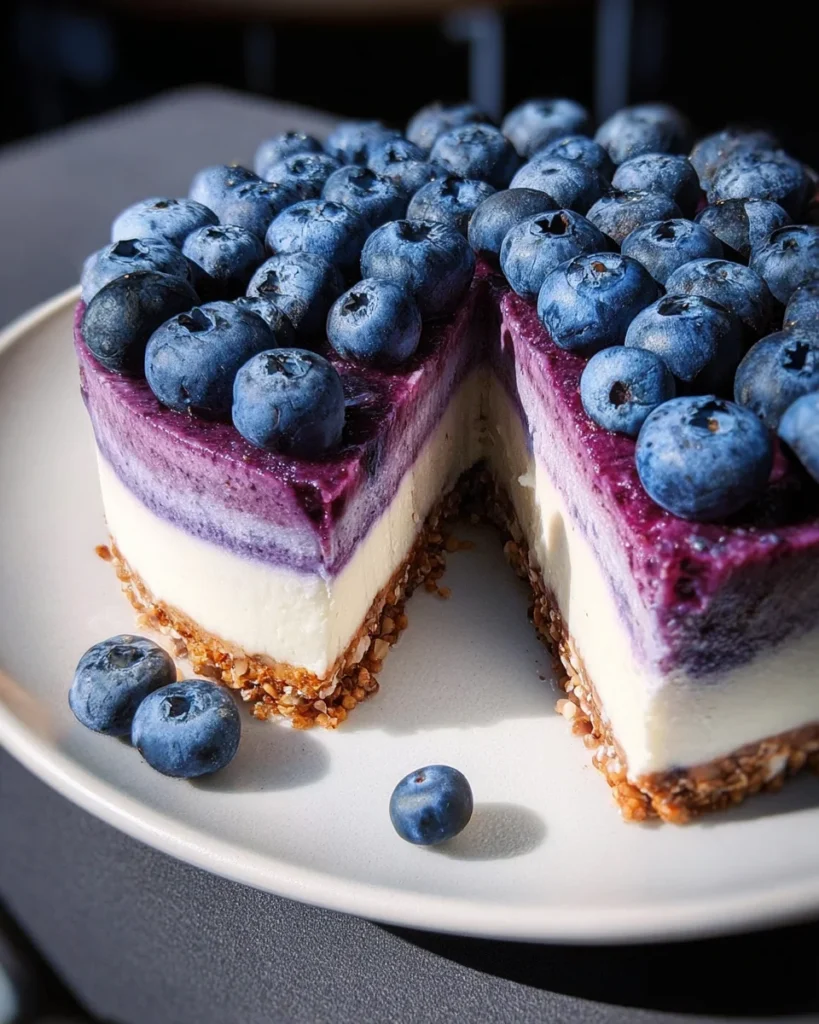 Raw Vegan Blueberry Cheesecake